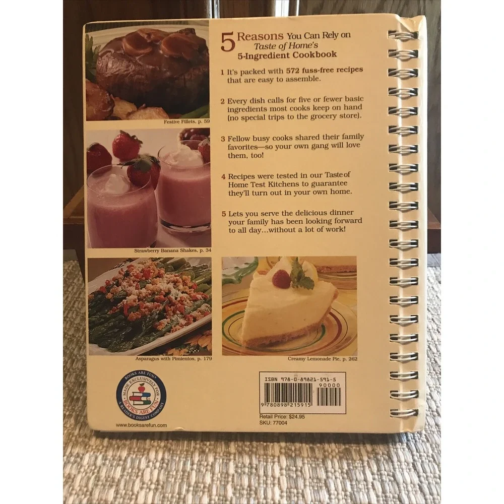 5 Ingredient Cookbook (Taste‎ of Home Books) (Spiral Bound) by Jean Steiner Book